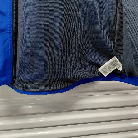 Adidas Terrex Rain.RDY Jacket Mens Medium Blue Hooded Waterproof Windbreaker - Picture 10 of 13